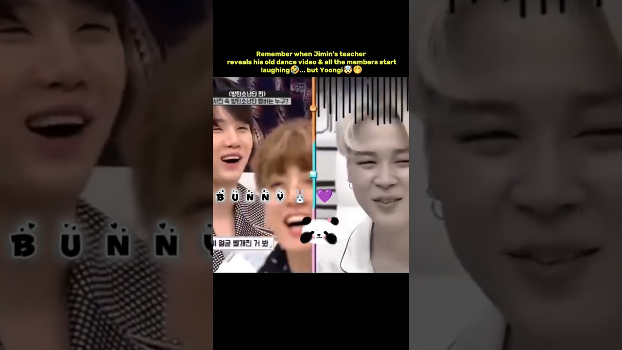 Remember Jimin's teacher reveals his old dance video & all the members start laughing🤣 but Yoongi🤯🤭