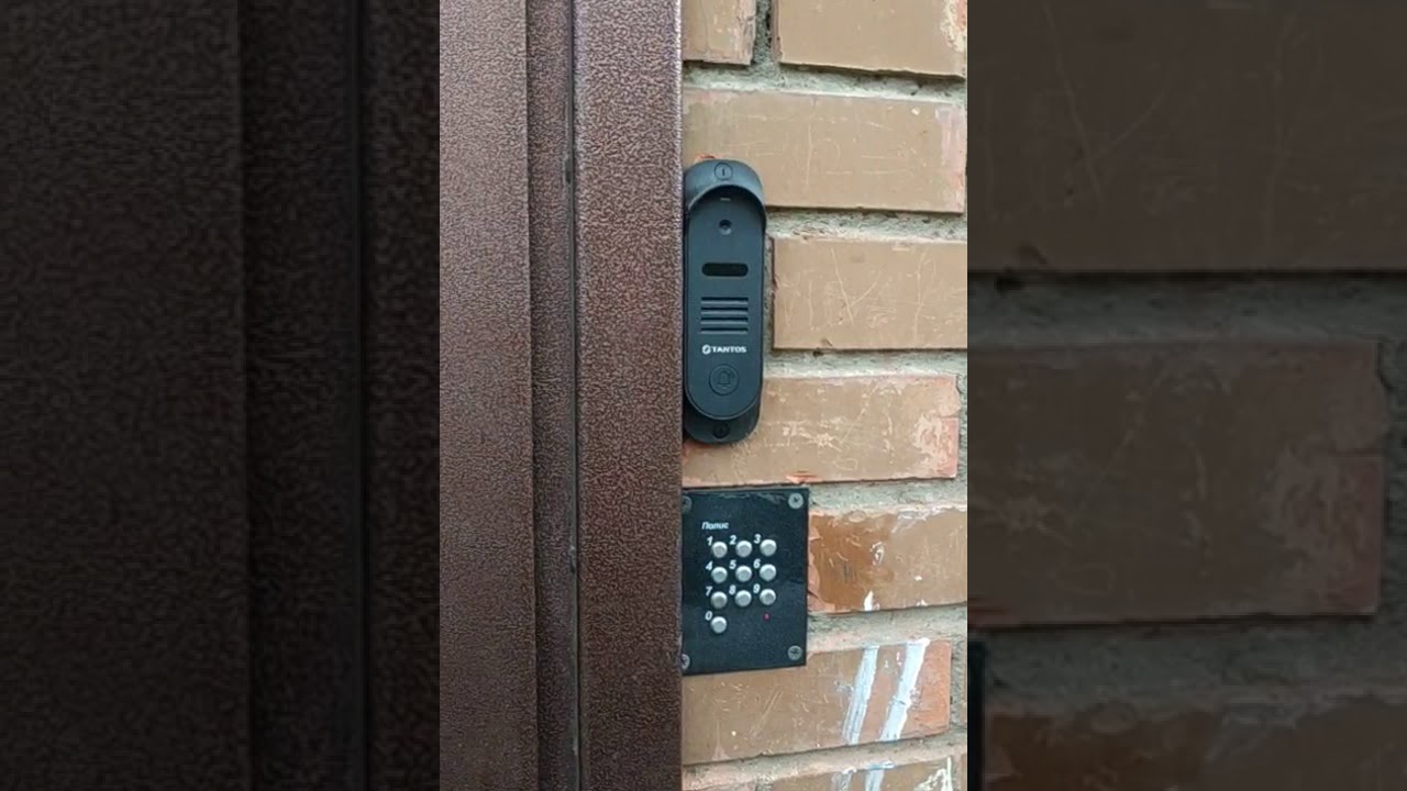 Установка домофона магнитного замка кодовой панели на железную дверь в .