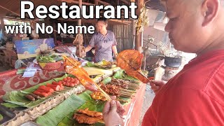 The restaurant with no name but food was delicious in Vientiane Laos
