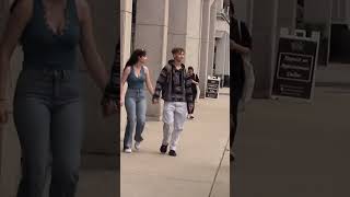 social experiment to see how people react to a tall girl #SocialExperiment #TallGirl #publicreaction