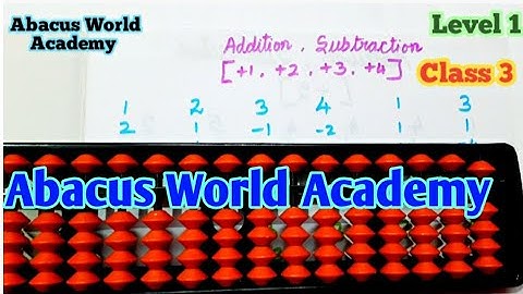 Addition and subtraction of +1,+2,+3,+4-Class 3-Level 1-Abacus World Academy-Abacus easy learning