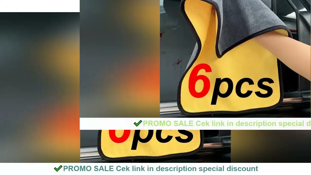 1/2/6pcs Microfiber Cleaning Towel Thicken Soft Drying Cloth Car Body Washing Towels Double Layer Cl