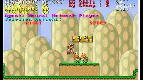 Mario AI trained by Genetic Algorithm