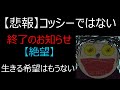 【悲報】コッシーではない、完全終了のお知らせ【絶望】