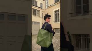 Share My Loe We Puzzle Fold Tote Large Shoulder 2Way Bag Warm Desertbrown Green