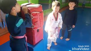20171016 몸통 돌려차기 4방 (마무리는 두동강)(대한국인 태권스쿨) taekwondo