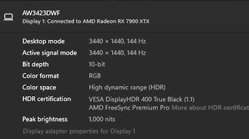 How to achieve 144 Hz 10-bit on AW3423DWF with an AMD GPU