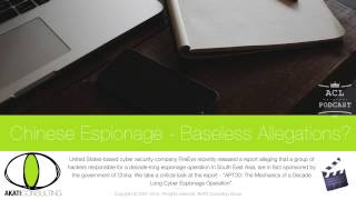 APT 30 - Chinese Espionage - Baseless Allegations 