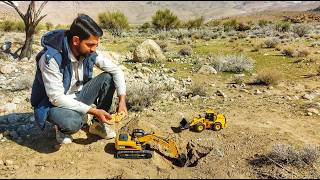 Digging a Large Pit with a Metal RC Excavator and Loader