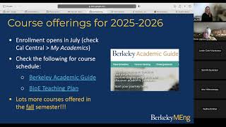 Class of 2026 Bioengineering (BioE) MEng Online Welcome Session - April 1, 2025