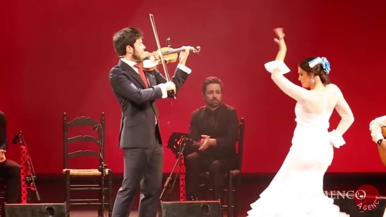 violin flamenco dancer with