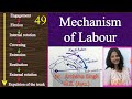 49.Mechanism of Labour-Engagement Flexion Ext.Rot Crowning Extension Restitution Int.Rot Expulsion