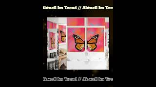 Orange Butterfly Wings Poster · Geschenkidee · Minimalistisches Butterfly Style Design · Urban Ku...