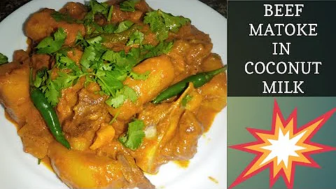 Rosti La Ndizi Nyama //BEEF MATOKE IN COCONUT MILK