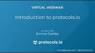 Introduction to protocols.io