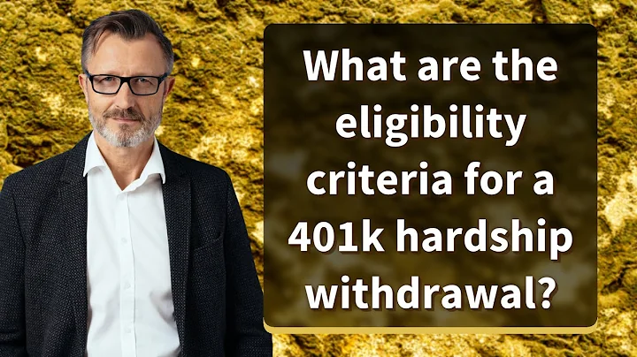 What are the eligibility criteria for a 401k hardship withdrawal?