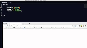 Les variables : initiation PHP & MySql