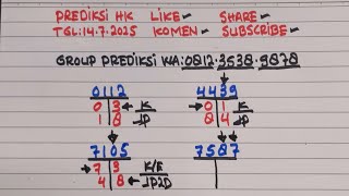 BOCORAN HK MALAM INI 14 JULI 2025 || TUNGGAL HK HARI INI || PREDIKSI TOGEL HONGKONG MALAM INI
