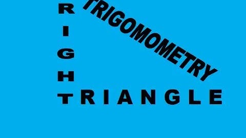 Right Triangle Trigonometry 1