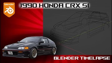 Blender Car Modeling Timelapse (Honda CRX si) [Part 1]