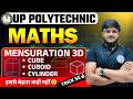 UP Polytechnic Maths | mensuration 3D (Cube, Cuboid , CYLINDER)  | 2026  🚀🔥
