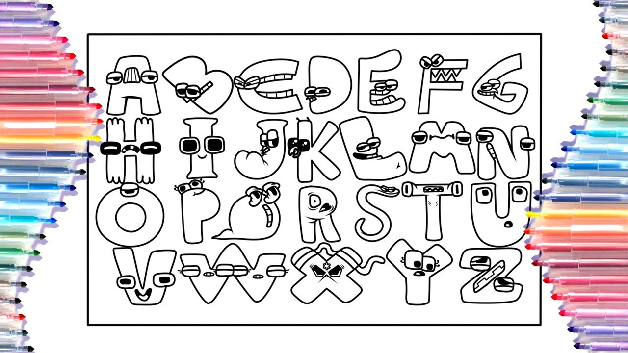 A Alphabet Lore Coloring Page  Printable coloring pages, Coloring