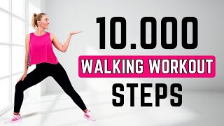 🔥10.000 STEPS WALKING WORKOUT for WEIGHT LOSS🔥INDOOR WALKING CHALLENGE👣KNEE FRIENDLY🔥NO JUMPING🔥