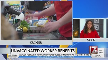 Unvaccinated worker benefits cut at Kroger