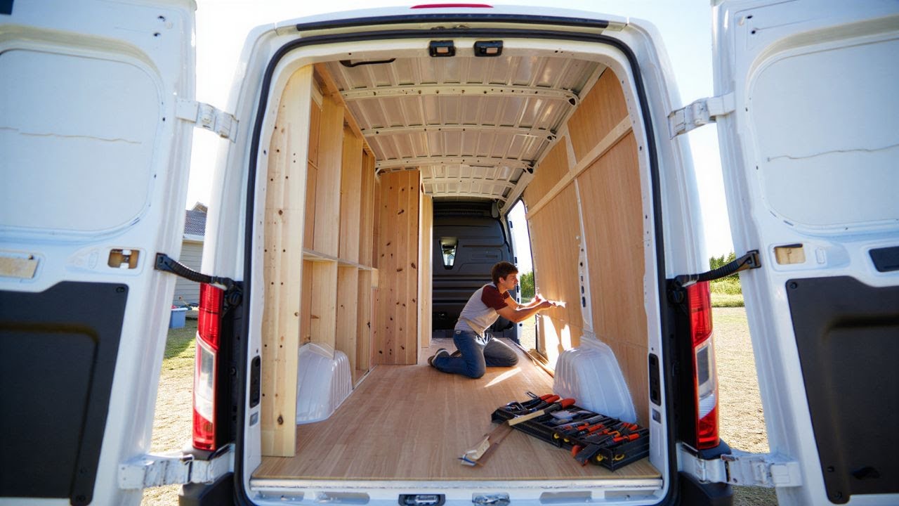 Hombre Construye su Casa sobre Ruedas con una Furgoneta de Solo $3,000