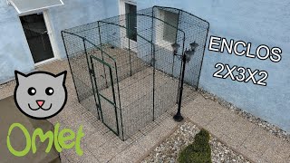 ENCLOS EXTERIEUR POUR CHATS OMLET (Montage)