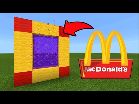 Minecraft Pe How To Make A Portal To The McDonalds Dimension - Mcpe Portal To The McDonalds!!!