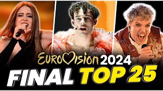 Final TOP 25 of Eurovision 2024 - Final Rankings