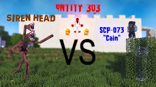 Siren Head vs Entity 303 vs SCP-073 "Cain" [Minecraft Battle Animation]