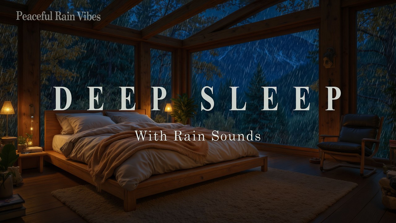 Stress Relief Music and Rainy Attic Bedroom 🌿Deep Sleep, Relaxation, and Healing Mind