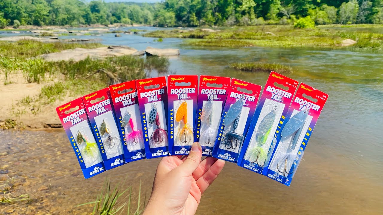 Fishing EVERY Size Rooster Tail!!