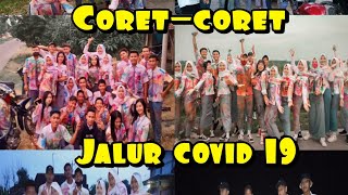Perpisahan coret-coret konvoi jalur covid-19 versi SMK Al-ishlah pulokulon