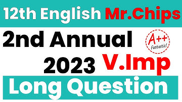 12th Class English Mr. Chips Guess Paper 2023 - 2nd Year English Important Question 2023