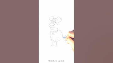 🐾🖼️ Max from Secret Life of Pets 🎞️ A Fun Jack Russell Terrier Tutorial 📺#shorts #drawing #RavlykArt