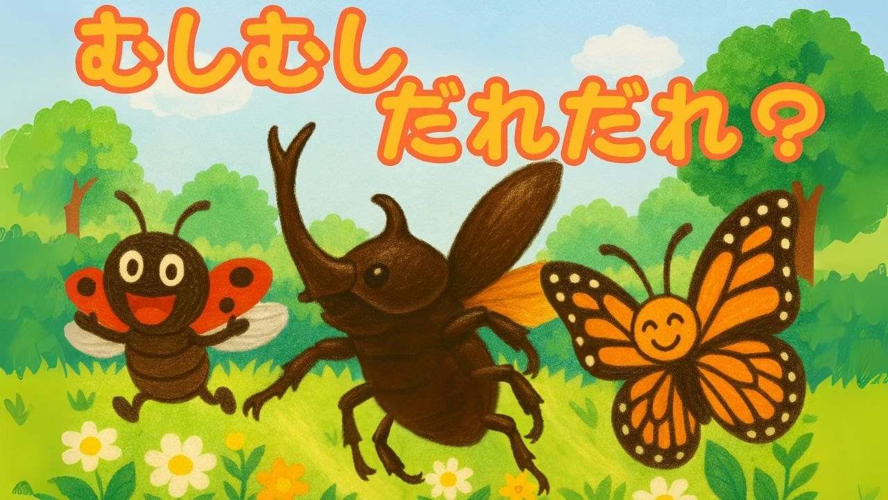 絵本 読み聞かせ】むしむし だれだれ？（0歳・1歳・2歳向け