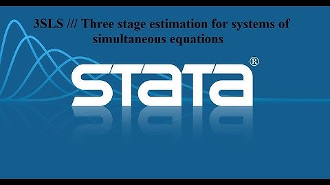 #3SLS #Three stage least square estimation for systems of simultaneous equations
