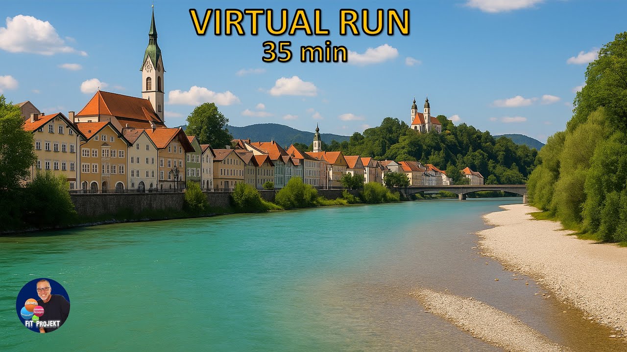 Virtual Run 4K in Bad Tölz in Bayern, Deutschland | Virtueller Lauf für Laufband oder Crosstrainer