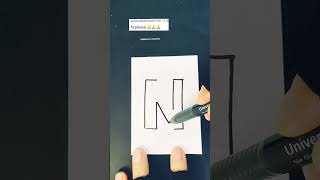 Easy Drawing 3d letters |requested video #shorts