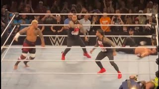 The Usos attack Solo Sikoa during Roman Reigns title defense at WWE Live Event!!
