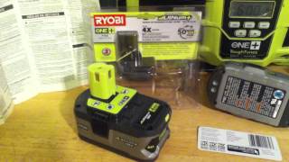 Ryobi P108 High Capacity Lithium Ion Battery for One+ 18v cordless power tools