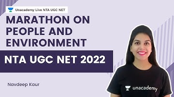 Marathon on People and Environment | Navdeep Kaur | Unacademy Live - NTA UGC NET
