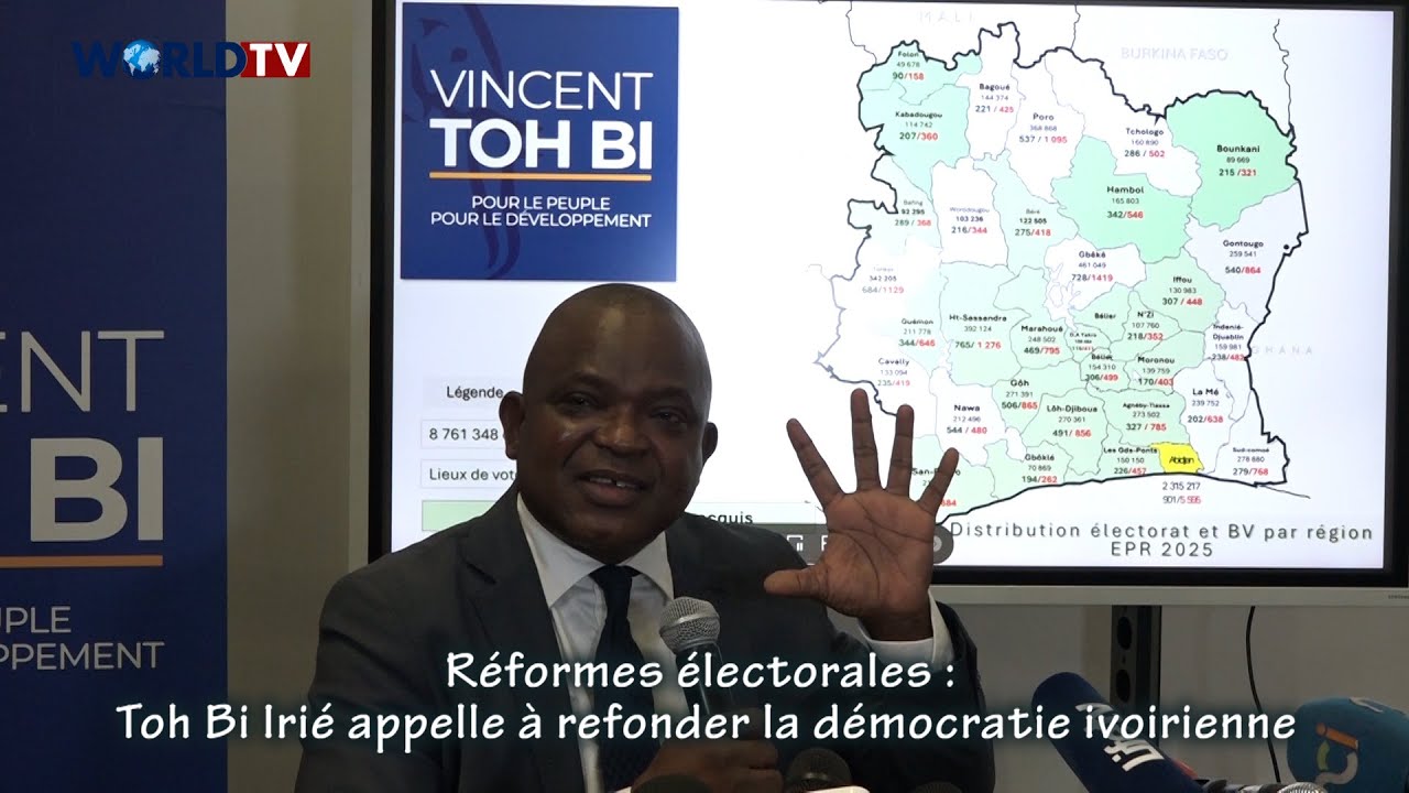 Côte d'Ivoire - Élections et stabilité : les grandes réformes prônées par Vincent Toh Bi Irié