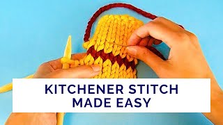 Kitchener stitch simplified. Graft your knits in two easy steps.