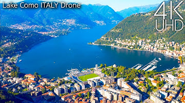 Lake Como Italy in 4K UHD Drone | Lake Como and City of Como Italy in 4K Drone