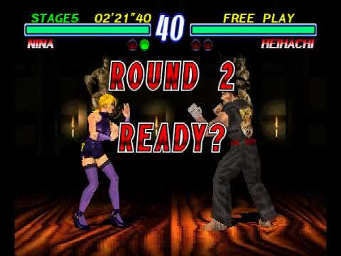 Tekken 2 ( PS1 ) - Nina - Arcade Mode - Arranged Music ( May 12, 2018 )