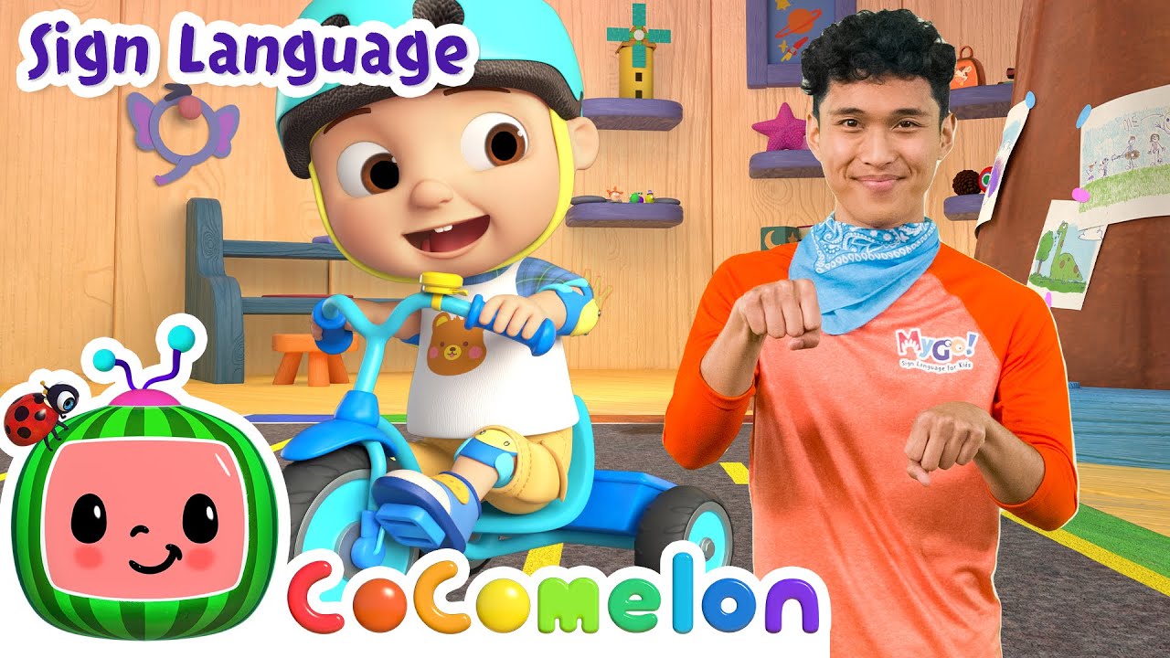 You Can Ride a Bike | CoComelon with ASL | 🖐️ Sign Language for Babies ...